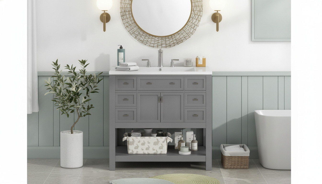 36-Inch Modern Grey Vanity with Sink: Buyer's Guide