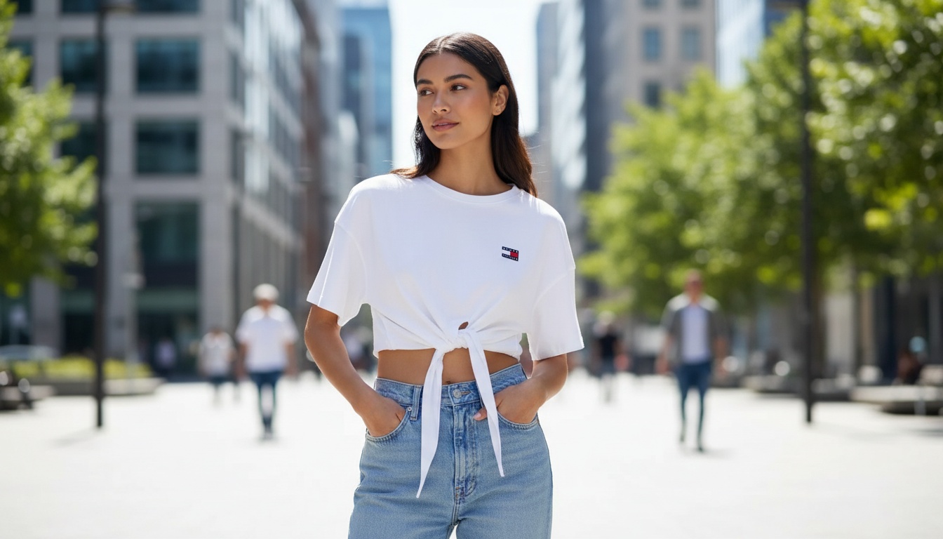 Tommy Hilfiger White Cotton Top: Spring/Summer Staple